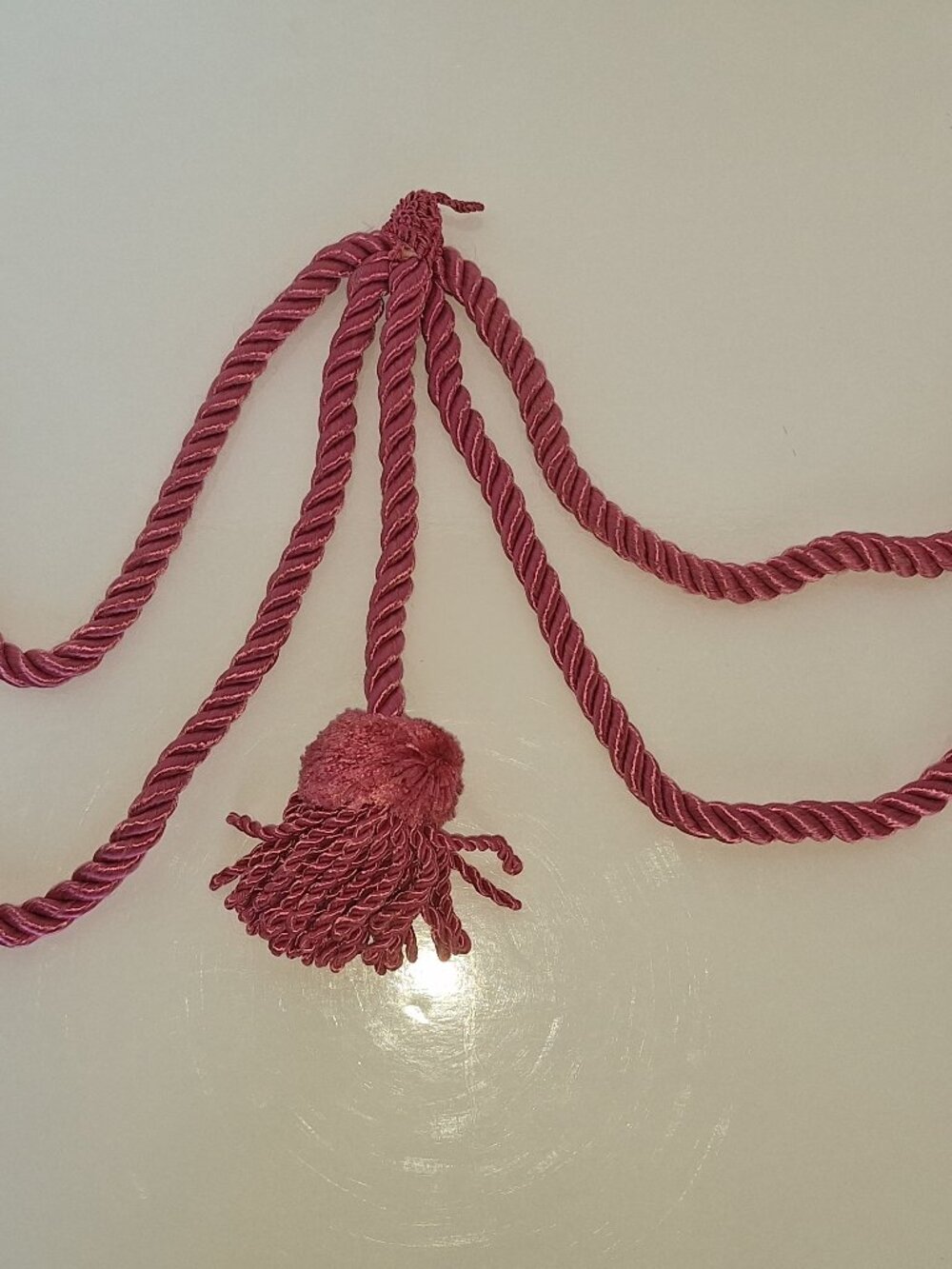 Tassels Curtain Decor Deep Pink